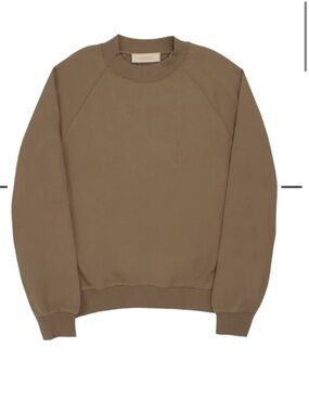 Essentials Fear of God Crewneck Sweatshirt in Wood, size large